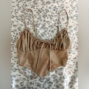 Urban Outfitters Gold Crop Top